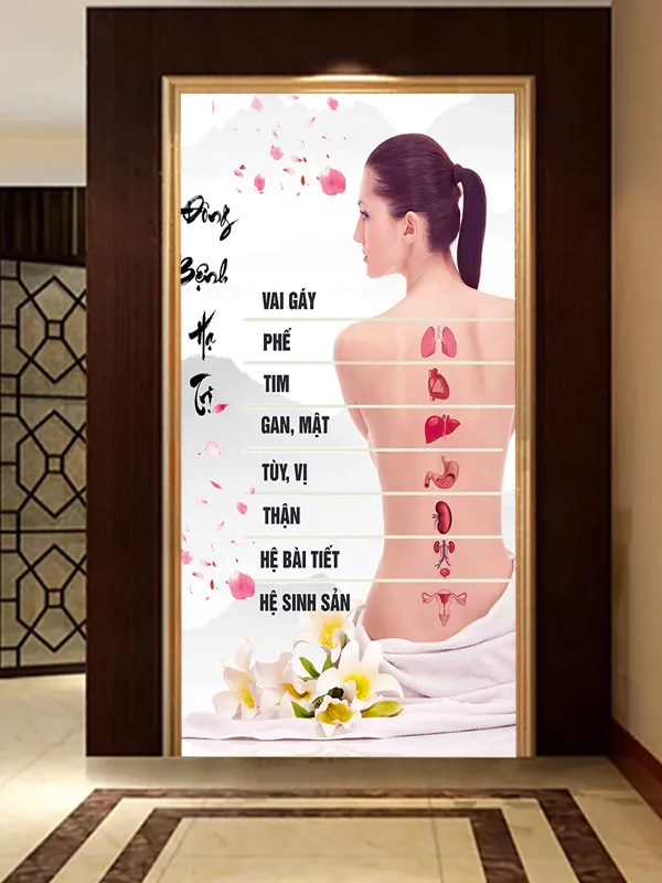 Tranh dán tường Spa-Dưỡng sinh đông y mới nhất tháng 3 năm 2024