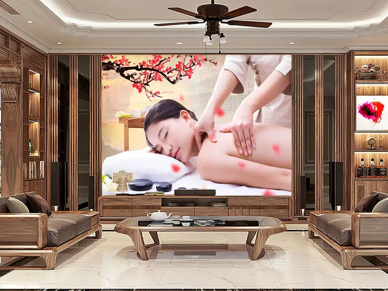 Tranh dán tường Spa-Dưỡng sinh đông y mới nhất tháng 3 năm 2024