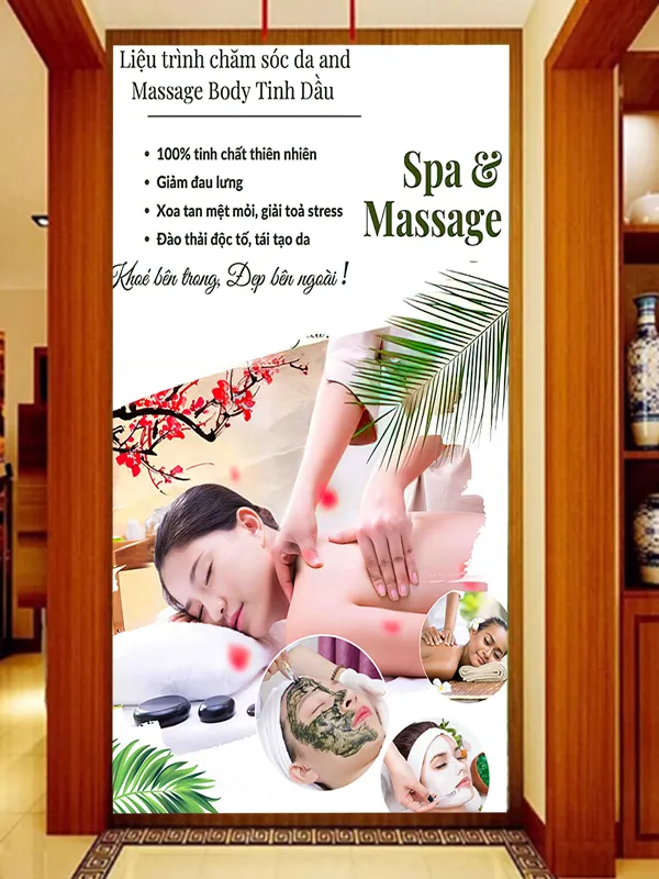 Tranh dán tường Spa-Dưỡng sinh đông y mới nhất tháng 3 năm 2024