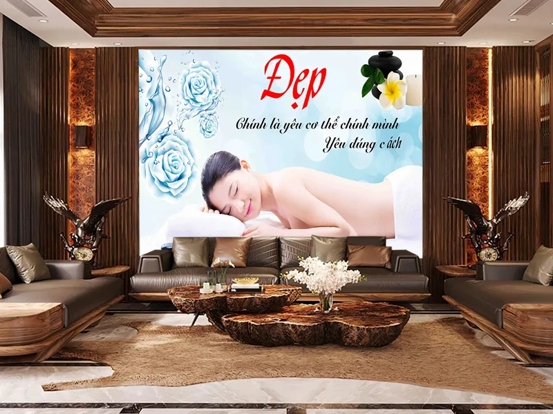 Tranh dán tường Spa-Dưỡng sinh đông y mới nhất tháng 3 năm 2024