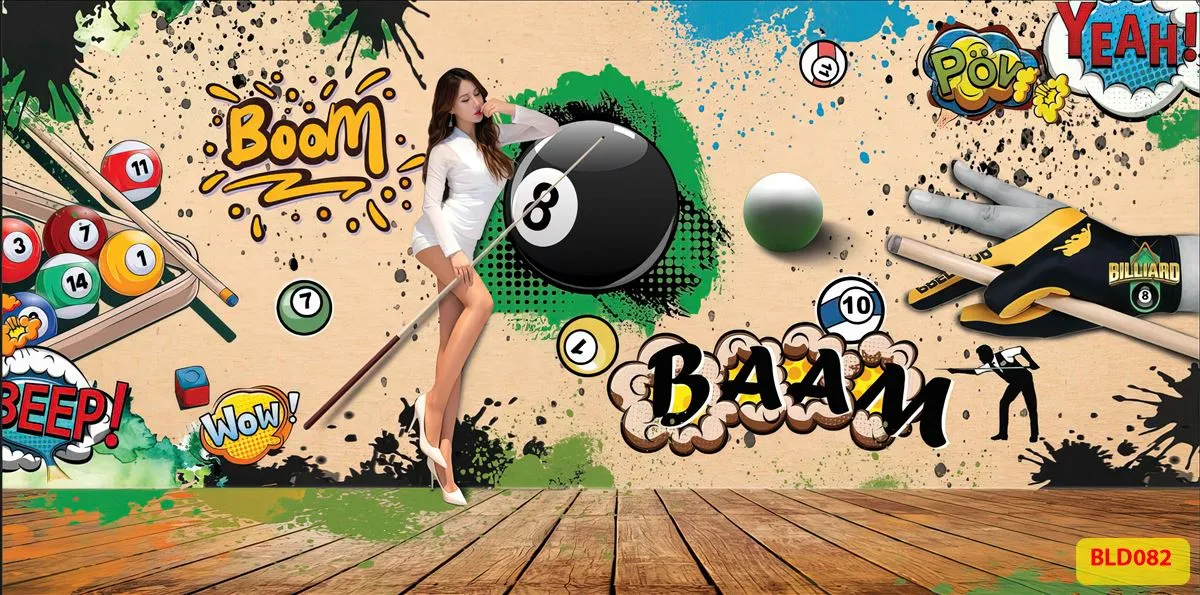 Bộ sưu tập tranh dán tường quán bida(Billiards) mới nhất 2024 -phần 2