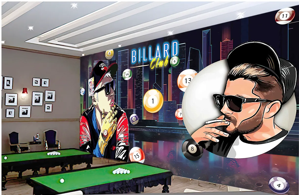 Bộ sưu tập tranh dán tường quán bida(Billiards) mới nhất 2024 -phần 2