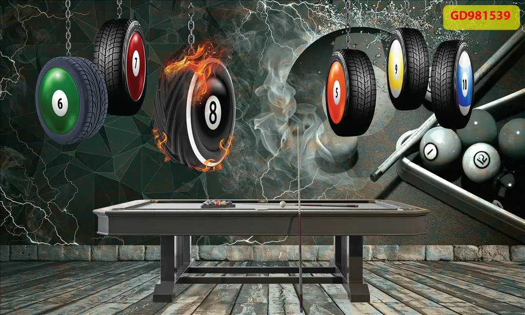 Bộ sưu tập tranh dán tường quán bida(Billiards) mới nhất 2024 -phần 2