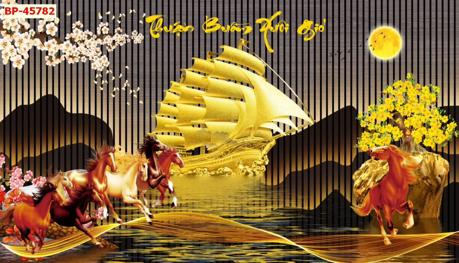 Mẫu tranh lam sóng 2026 đẹp phần 1