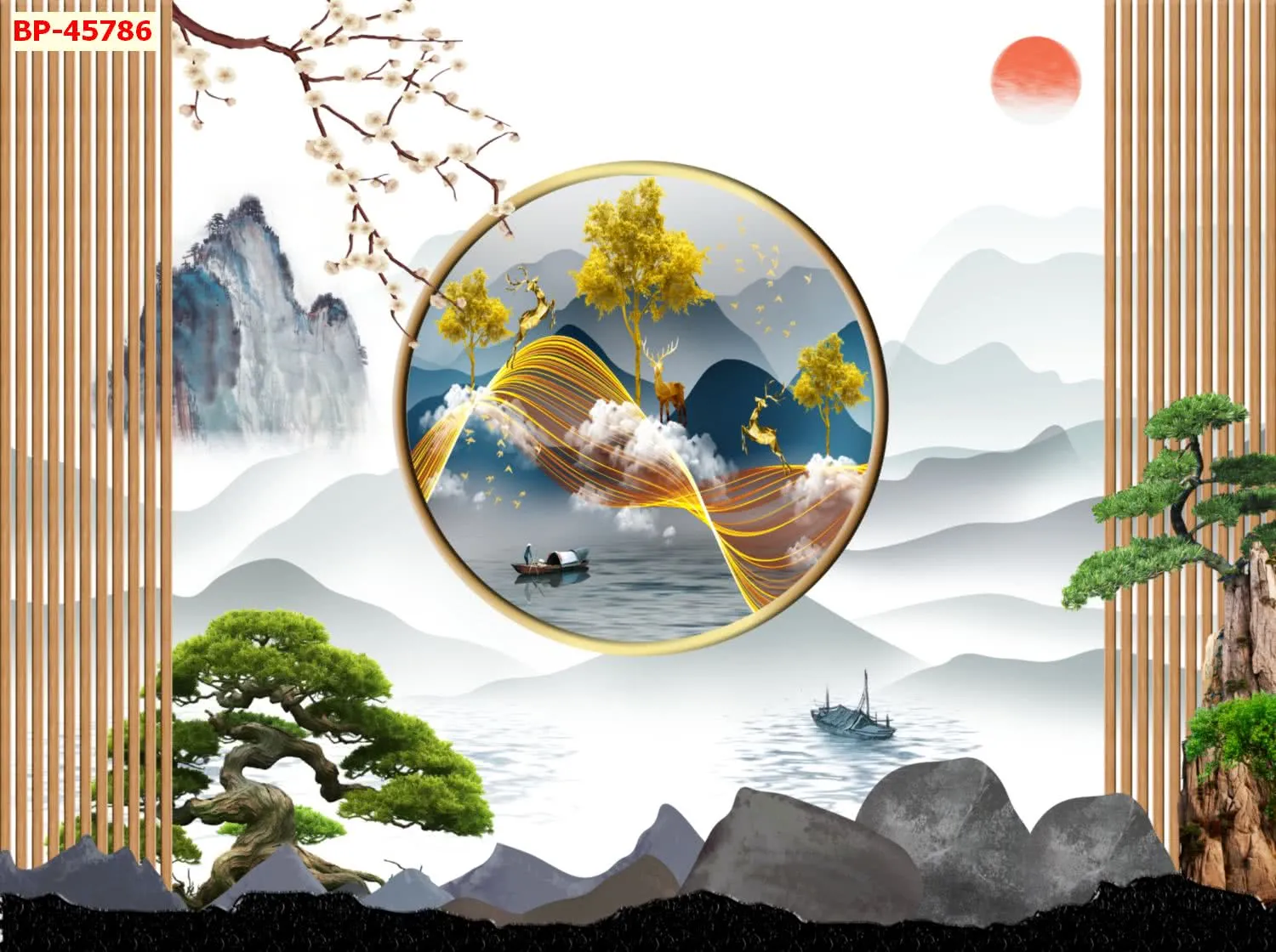 Mẫu tranh lam sóng 2026 đẹp phần 1