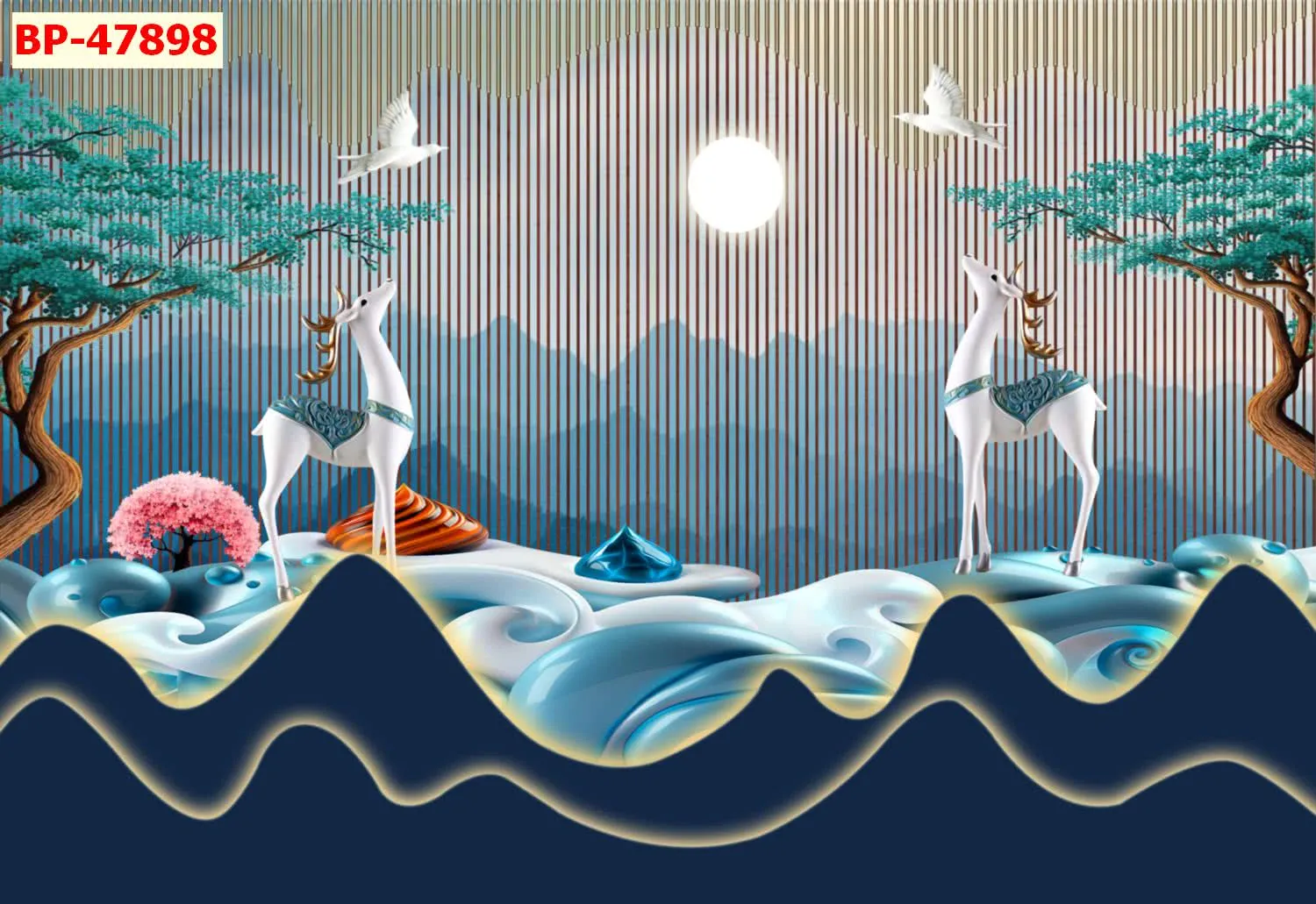 Mẫu tranh lam sóng 2026 đẹp phần 1