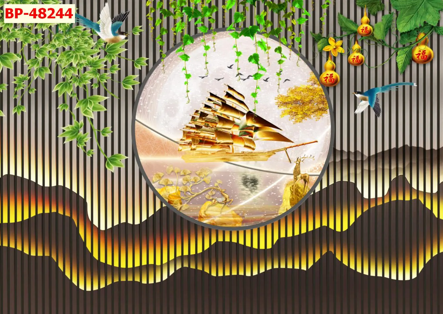 Mẫu tranh lam sóng 2026 đẹp phần 1